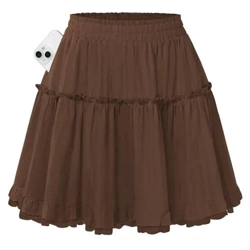 Kate Kasin Women Cotton Mini Skirt