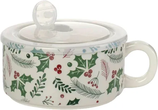 Kennedy Mistletoe Soup Mug with Lid