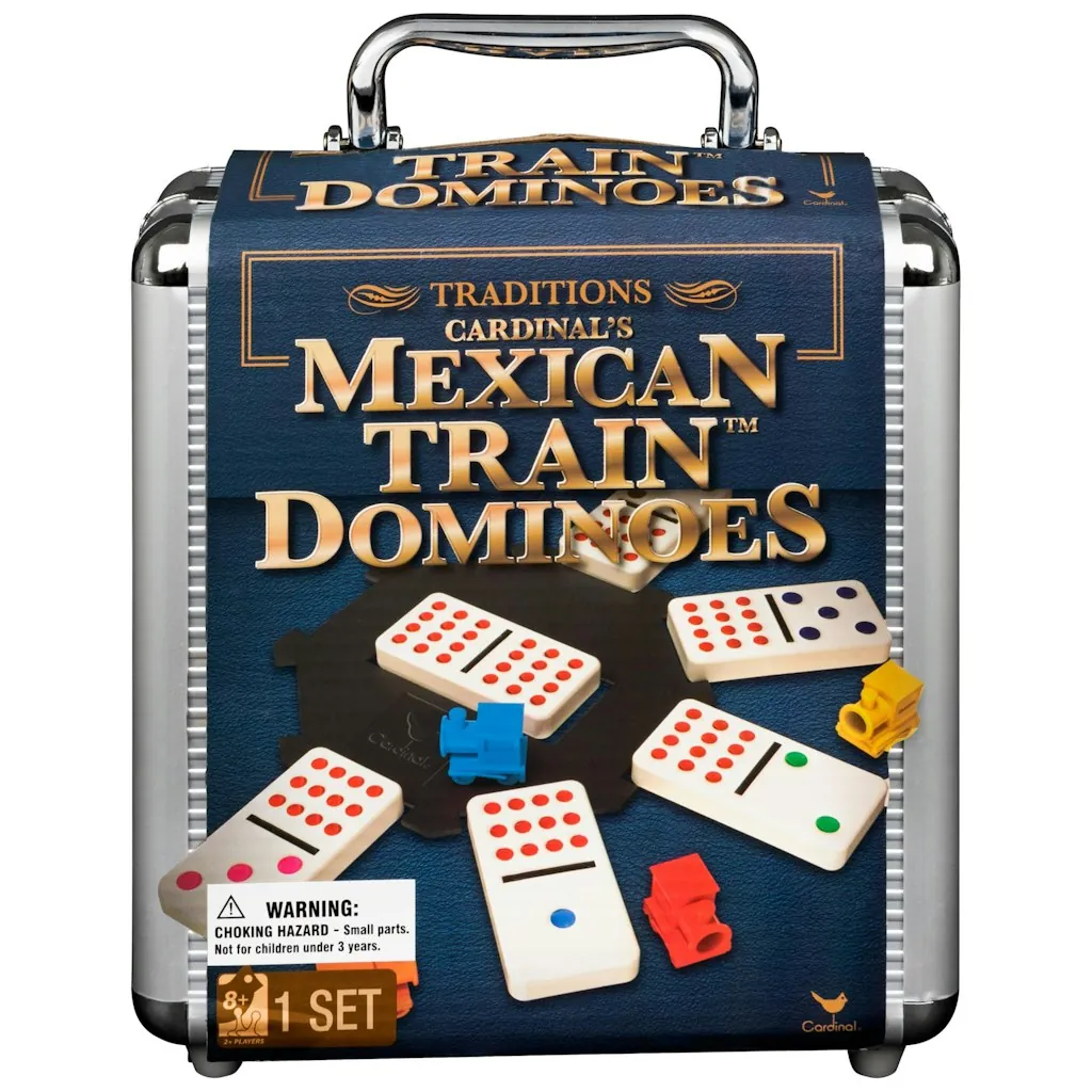 Spin Master Mexican Train Dominoes Set in Metal Case