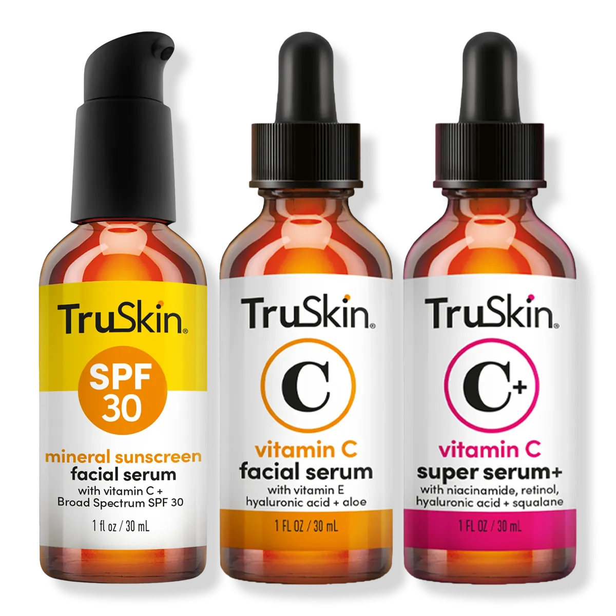 TruSkin Daily C Essentials Set: 1-Oz Vitamin C Serum + 1-Oz Vitamin C Super Serum + 1-Oz SPF 30 Sunscreen Serum