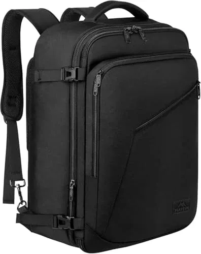 Matein Expandable Carry-On Travel Backpack 45L (Black)