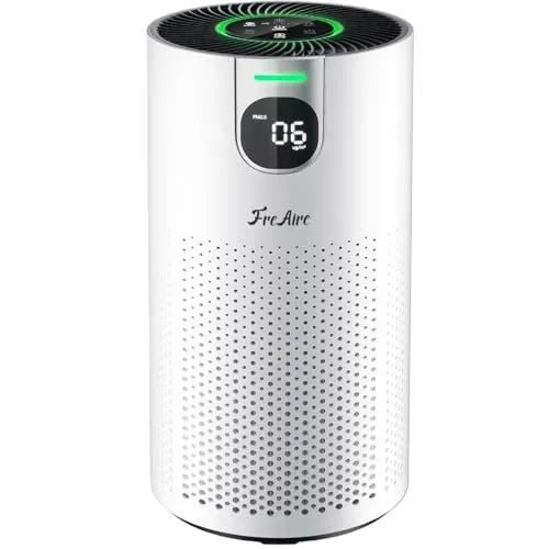 FreAire Air Purifier for Home Up to 1800Ft² w/ Real-Time Display & HEPA Filter