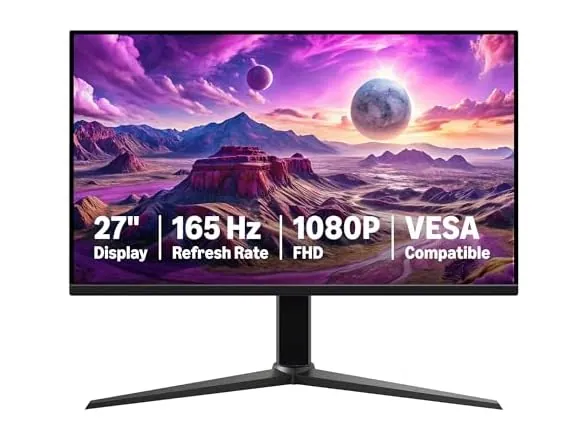 Amazon Basics 27" IPS Gaming Monitor, FHD 1080P, 165Hz, Black