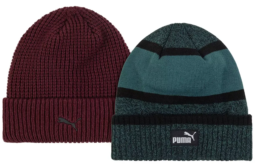PUMA Men's Marled Cuff Beanie 2-Pack