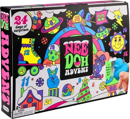 24-Piece Schylling NeeDoh Squishmas Mini Squeeze Toy Advent Calendar