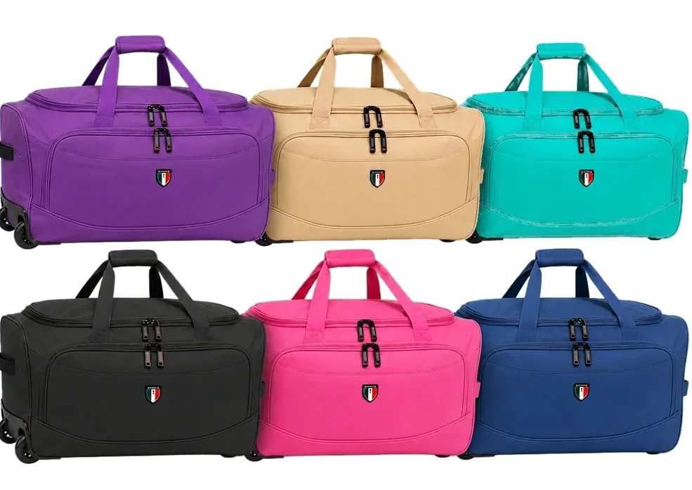 Tucci Italy Amico Rolling Duffel Bag