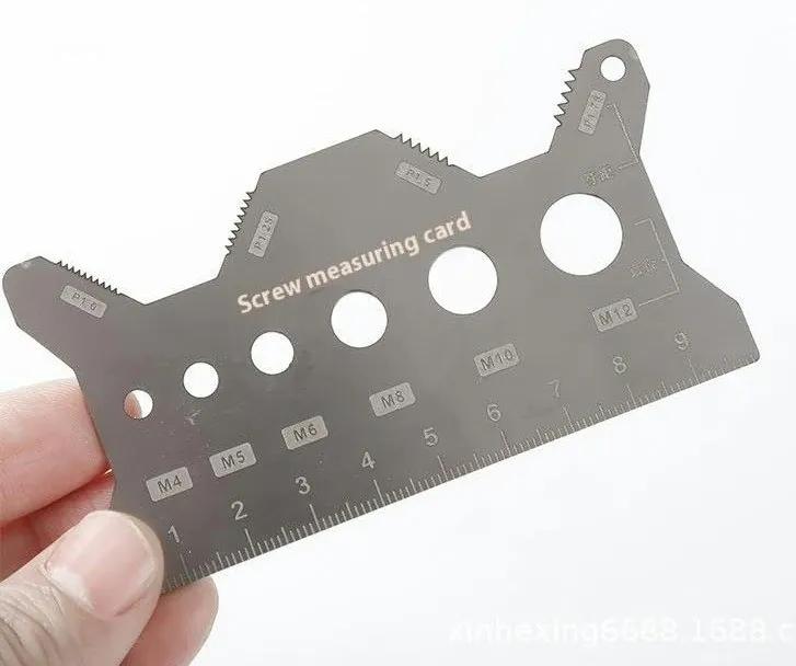 Stainless Steel Screw Measure Gauge: 69 cents + free shipping w/
