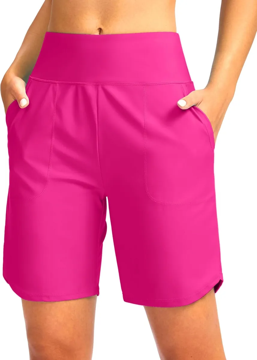 Viodia Women’s 9″ Swim Board Shorts w/ Pockets