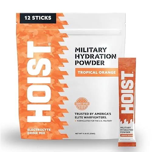 HOIST Electrolyte Drink Mix Powder Sticks Tropical Orange 12-Pack