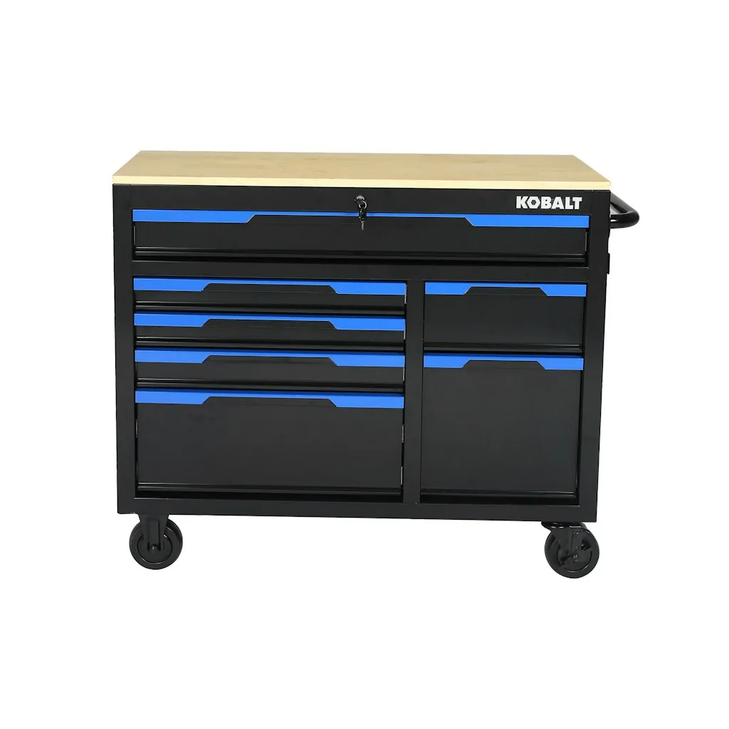 Kobalt 42.1" Rolling 7-Drawer Wood Work Bench