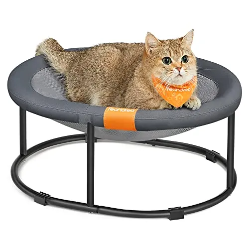 Feandrea Elevated Cat Bed, Breathable Hammock