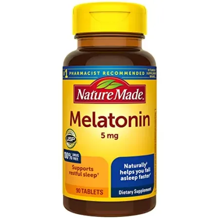 90-Count Nature Made Melatonin 5mg Tablets