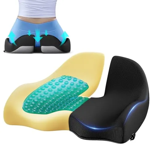 Large Cooling Gel Memory Foam Seat Cushion