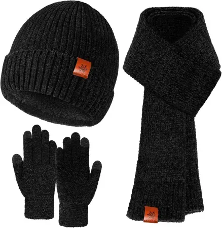 Runyizhenzhi Winter Hat, Scarf & Gloves Set