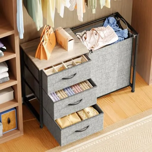 2-in-1 Closet Organizer and Storage with 3 Drawers