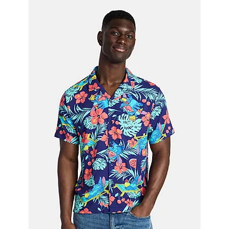 Lilo & Stitch Men's Graphic Button-Up Shirt (2 Styles)