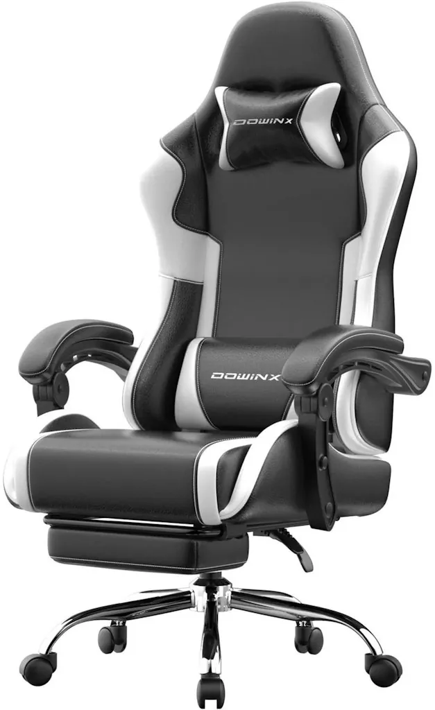 Dowinx Ergonomic Gaming Chair w/ Footrest & Massage Lumbar Support