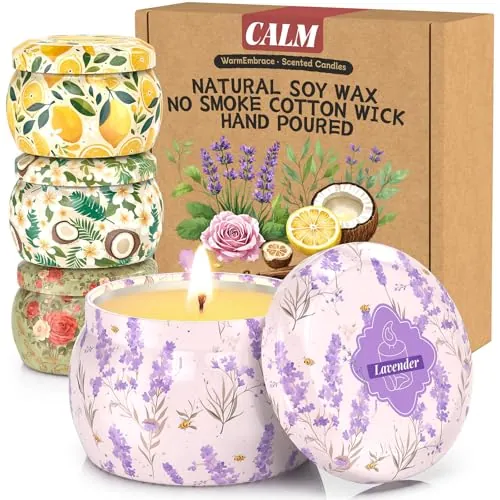 WarmEmbrace 4-Pack Soy Scented Candles Set 4.4OZ
