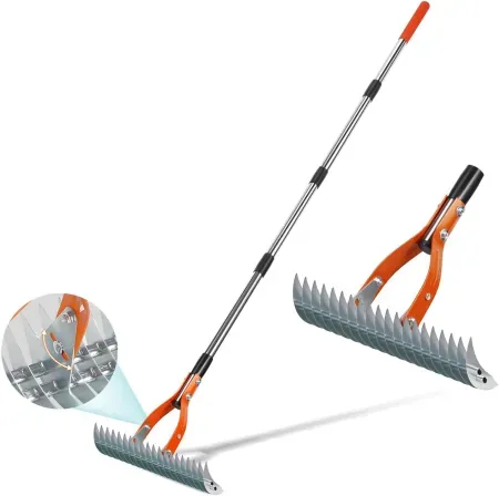 Yofidra 15" Heavy Duty Metal Dethatcher Rake