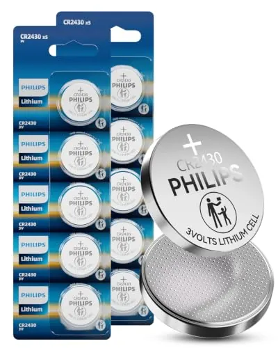 PHILIPS 3V Lithium CR2430 Coin Cell Battery 10 Count