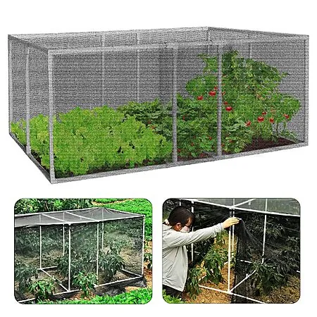 72" warmfarm Garden Plant Protection Cage w/ Mesh Netting for Vegetables & Fruit