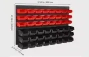 Vevor SucceBuy 48-Piece Wall-Mounted Storage Bin