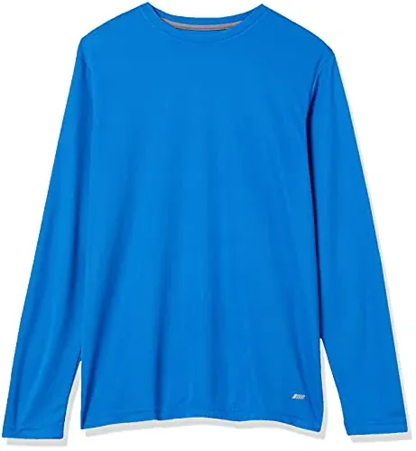 Amazon Essentials Men's Long Sleeve Moisture Wicking Performance Tech Workout Crew Neck T-Shirt