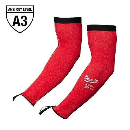 1-Pair 18" Milwaukee Cut Level 3 Resistant Protective Arm Sleeves