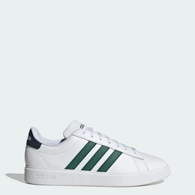 Adidas Men's Grand Court Shoes (Core Black/Cloud White/Gold Metallic)