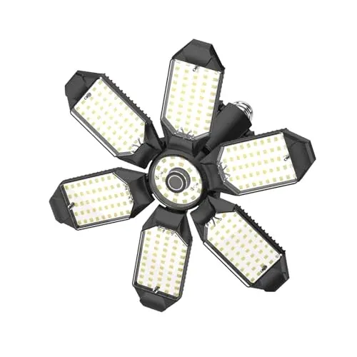 LUCORUSC 1 Pack 200W 6500K 22000LM Deformable Garage Light