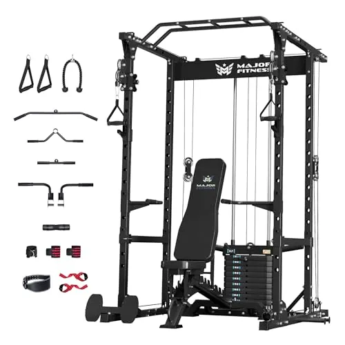Major Fitness Power Cage Drone1 Premium- Multi-Function Power Rack for Home Gym