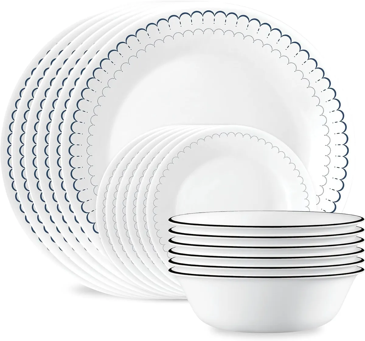 Corelle Vitrelle Triple Layer Dinnerware Set Service
