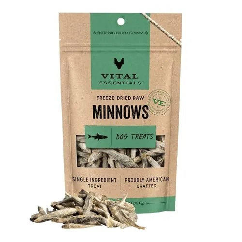 Vital Essentials Freeze Dried Minnows Dog Treats 1-Oz