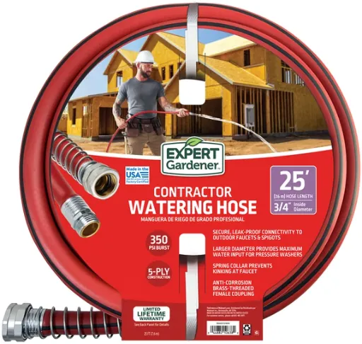 Expert Gardener CONTRACTOR grade Garden Hose 3/4" x 25 ft