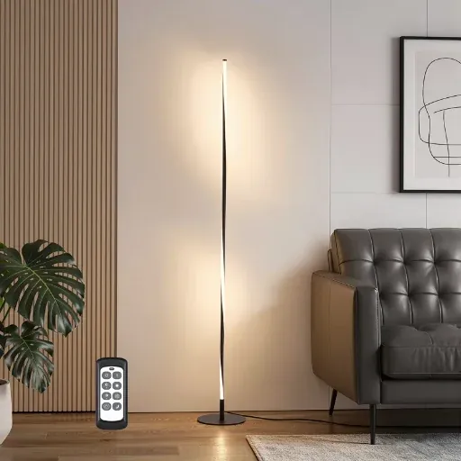 Wrought Studio 57" Dimmable LED Corner Floor Lamp w/ 7 Color Temperatures
