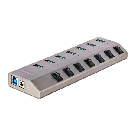 StarTech 7-Port USB-A Hub 5Gbps with Per-Port Switches