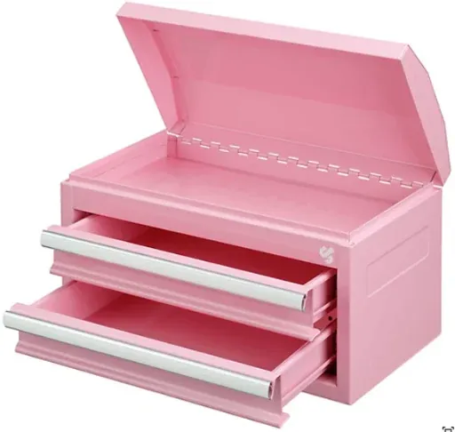 JobSmart 2-Drawer Mini Tool Box, Pink