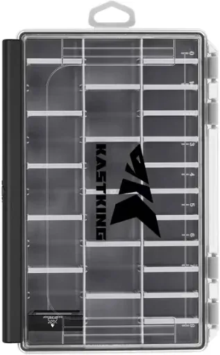 KastKing HyperSeal Waterproof Fishing Tackle Box 2-Pack (Size 3600, Black)