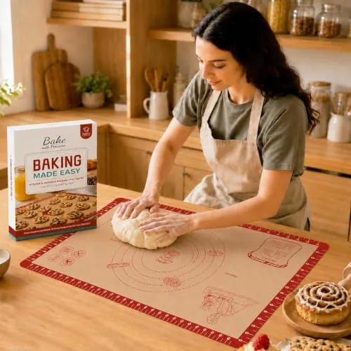 Bredominant 26" x 16" Non-Stick Silicone Baking Mat w/ 10 Recipes