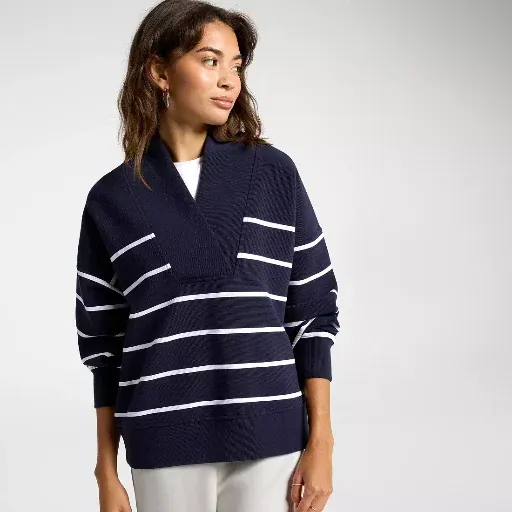 CALIA Women's Elevate Ottoman Shawl Collar Sweater