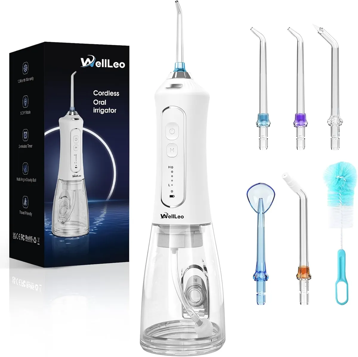 Cordless Water Flosser in White