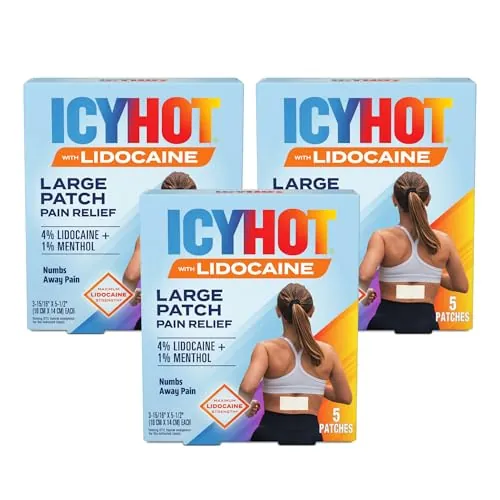Icy Hot Max Strength Lidocaine Pain Relief Patches 5-Count 3-Pack