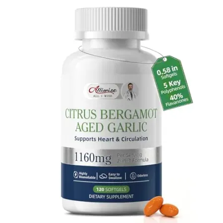 120-Count Alliwise Aged Garlic Extract & Citrus Bergamot Softgels