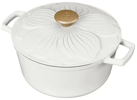 4-Quart Beautiful Enameled Cast Iron Round Dutch Oven