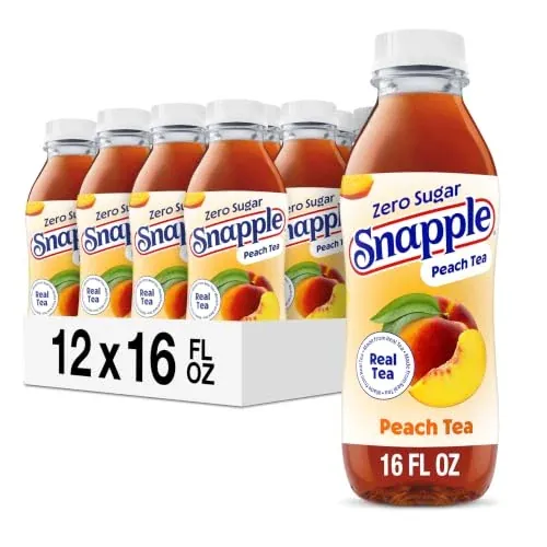 Snapple Zero Sugar Peach Tea 16 fl oz (Pack of 12)