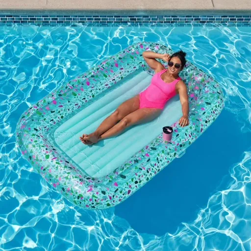 Member's Mark Inflatable Sun Tub Float w/ Built-In Cup Holder & Pillow