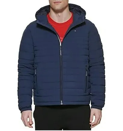 Tommy Hilfiger Men's Stretch Hooded Packable Jacket (M only)