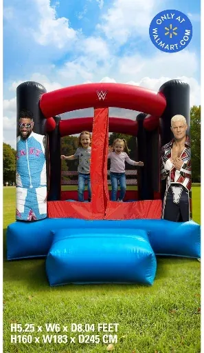 WWE Inflatable Bouncer Indoor/Outdoor Toddler Bouncy House (5.25'x6'x8.04')
