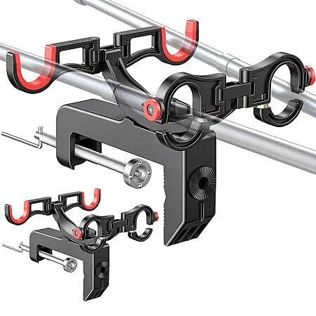 2-Pk Eyoyofishcam Clamp-On Dual Rod Fishing Rod Holder
