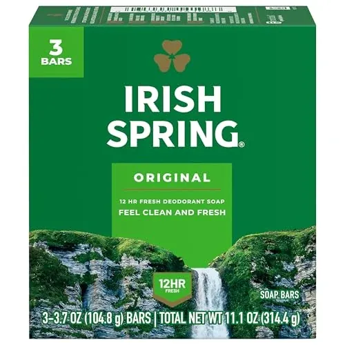 Irish Spring 24-Count 3.7 oz Bar Soap for Men, Original Clean